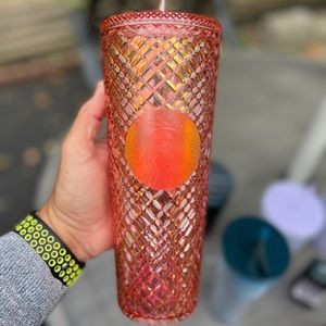 NEW Starbucks Venti JEWELLED Tumblr - Peach 🍑 (Rare Winter 2021 Release)